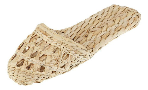 1 Par De Sandalias De Malla De Ratán De Paja Hechas A Mano