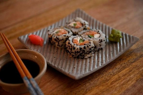 Plato Para Servir Sushi 17x17cm