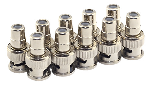 5pk Bnc Enchufe Macho A Rca Hembra Jack Adaptador Conector A