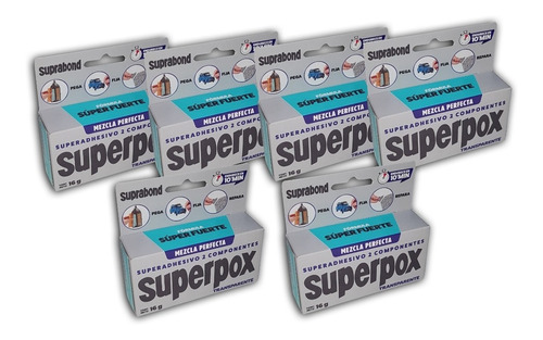 6 Adhesivos Suprabond Superpox 2 Componentes Trasparente 16g