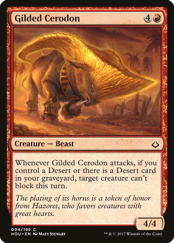 Carta Magic Gilded Cerodon X4 Playset Hour Of Devastation