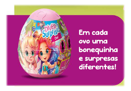 Boneca Diver Surprise No Ovo Faz Xixi - Divertoys