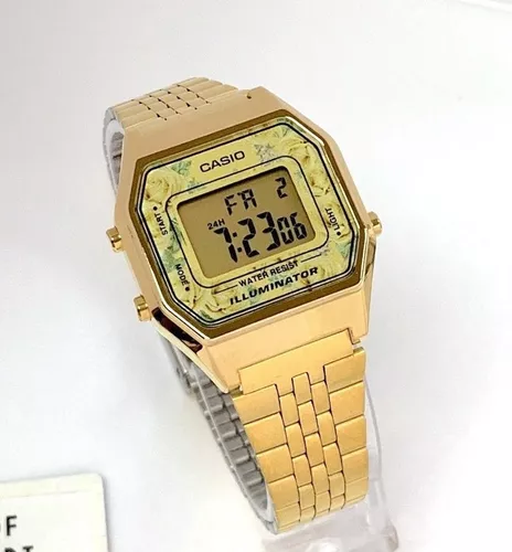 Reloj Casio Mujer LA680WEGA-4CEF Dorado Flores