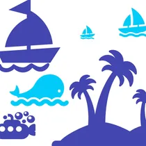 Comprar Vinilos Decorativos Barquitos Niños Pared Cuarto Papel Tapiz