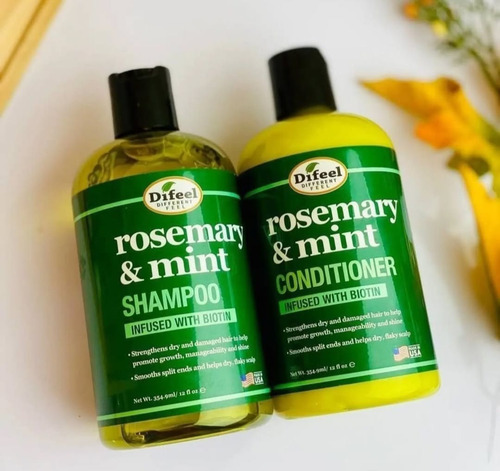 Shampoo Y Acondicionador Con Biotina Rosemary Difeel