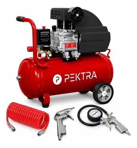 Compresor Pektra 24L 2HP + Set Limpieza