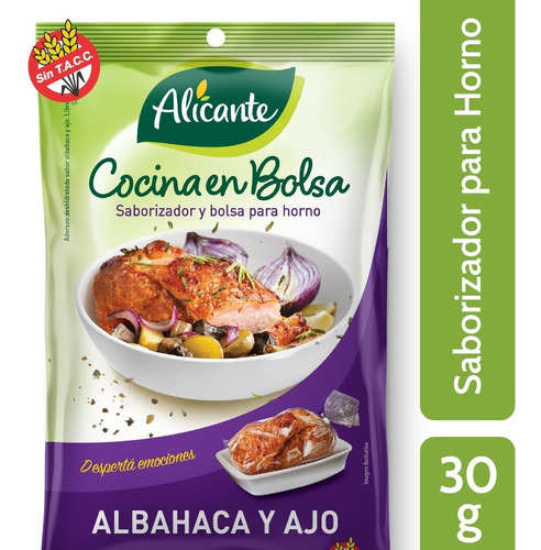 Alicante Cocina En Bolsa Sabor Albahaca Y Ajo X 30 Gr