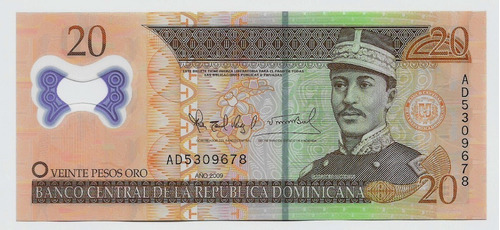 Fk Billete Republica Dominica 20 Pesos 2009 P-182a Polimero