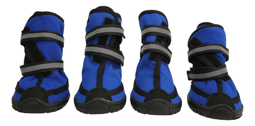 4 Piezas Botas Para Perros Zapatos Protector Patas Azul Xxl
