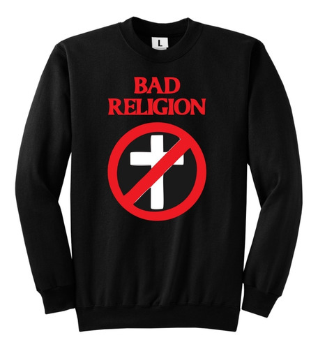 Buzo Clasico Bad Religion - Logo - Friza Premium 