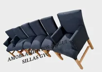 Comprar Combo, 4 Sillas Vestidas+2 Cabeceras Reformadas En Chenille.