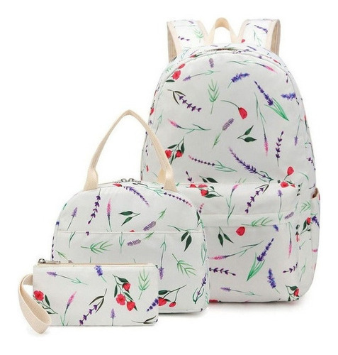 Conjunto de mochila casual de moda femenina de tres piezas