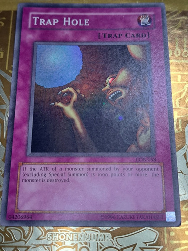 Yugioh Trap Hole Lob-058 Original Super Rare English