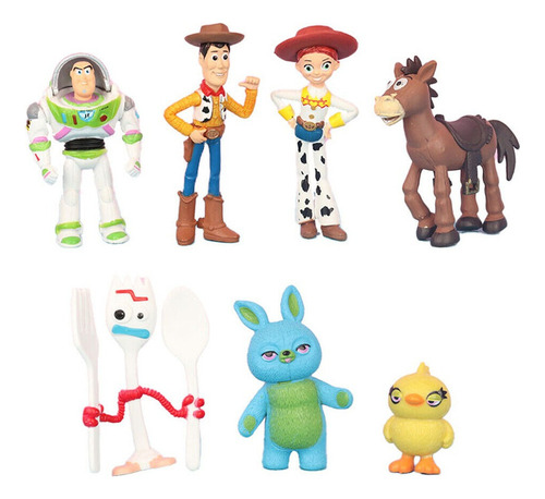 7pcs Toy Story 4 Woody Lightyear Forky Buzz Acción Figura