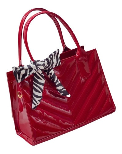 Bolso Dama Mujer Cartera Elegante Oficina Outfit Rojo