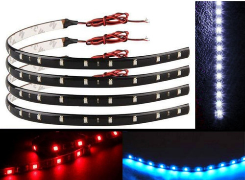 Tira De Led Colores Flexible Adhesiva Super Oferta 60cm Auto