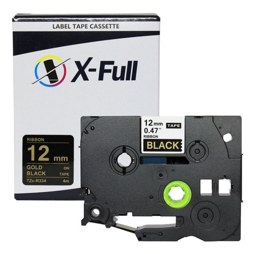 Imagem 1 de 8 de Fita Cetim Compativel Rotulador Brother D210 1760 E200 Ouro