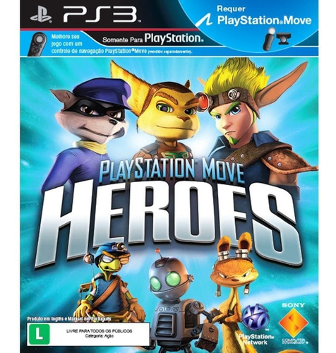Playstation Move Heroes Ps3 Lacrado Original Mídia Física