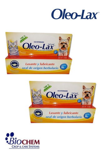 Pack 2 Oleo Lax Gel Laxante Lubrica Oral Perro Gato Natural