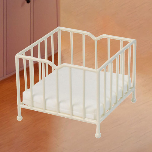 1/12 Scale Baby Bed Scenery Supplies Handmade Mini Model