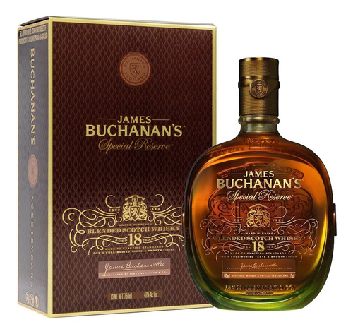 Pack De 2 Whisky Buchanans Blend 18 Años Reserva Especial 75