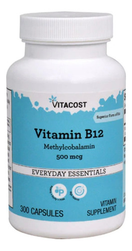 Vitamina B12 Metilcobalamina 500mcg 300 Cápsulas Importado