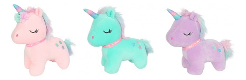 Peluche Unicornio Parado Soft Suave 20cm Woody Toys Color Rosa