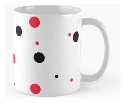 Taza Puntos Negros Y Rojos Calidad Premium