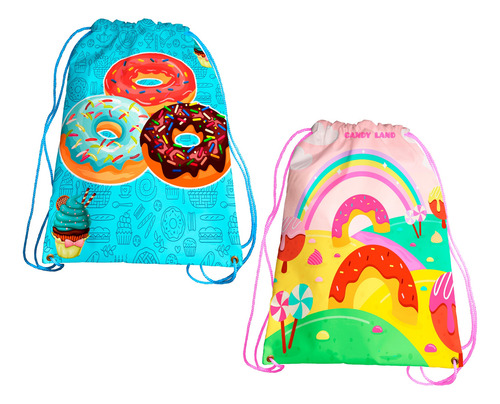 20 Pzs Morralitos Fiesta Infantil Dulceros Donas Y Dulces
