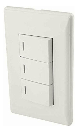 Sanelec 4448 Apagador Triple Con Placa, Italia