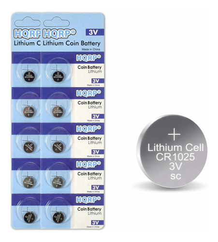 10 Baterias Cr1025 3-volt Lithium Coin Cell Battery Cr1o25 B