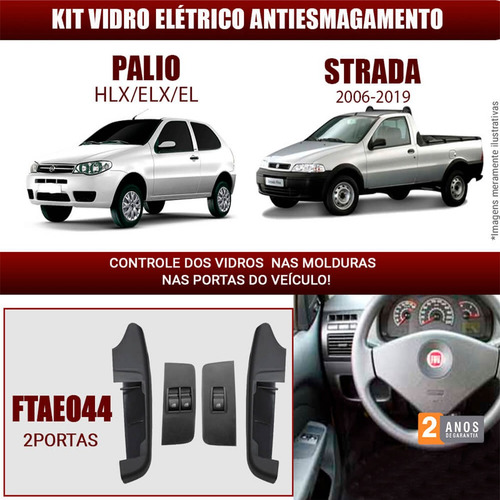 Imagem 3 de 5 de Kit Vidro Elétrico Palio Siena Hlx Elx El E Fiat Strada 2p