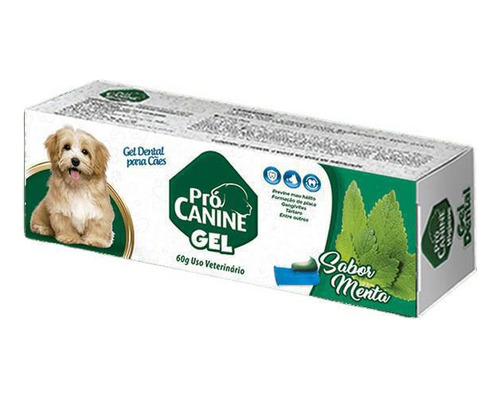 Gel Dental Para Cães Menta Pro Canine 60 Gramas