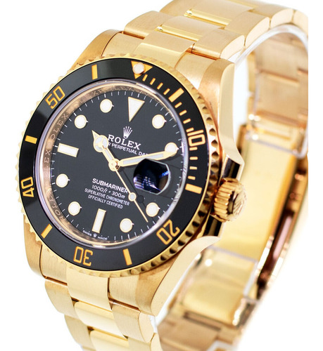 Relógio Rolex Em Ouro Automático Submariner Banho 18k (Recondicionado)