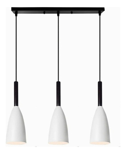 Lámpara Colgante Moderna Con 3 Luces Metálicas E27