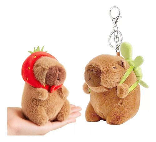 F 2pzs Llaveros Juguete De Peluche De Capibara De Moda