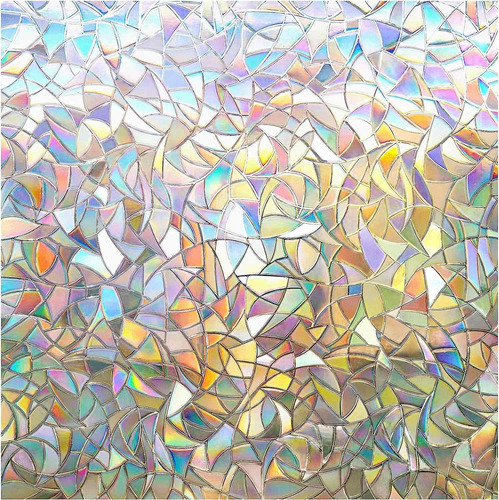 Vinilo Decorativo 3d Para Ventana De 45cm X 200cm Arco Iris