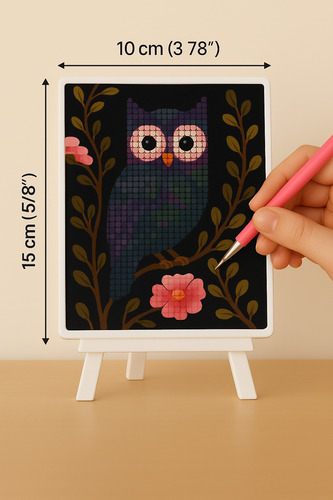 Kit De Pintura Diamond Painting Atril Cuadro 10x15cm Codje-b