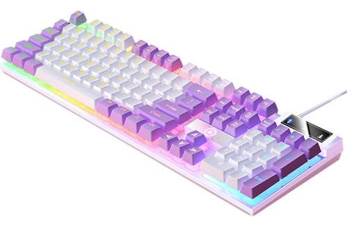 Teclado Mecánico Para Juegos Con Cable, Rgb Retroiluminado