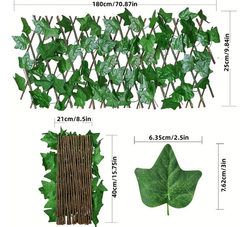 Expandable Artificial Ivy Fence - Decorative Privacy Screen