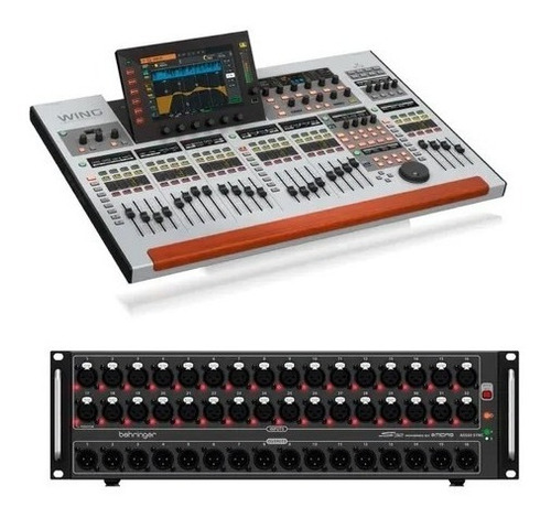 Mesa De Som Digital Behringer Wing + Stage Box S32 48 Canais