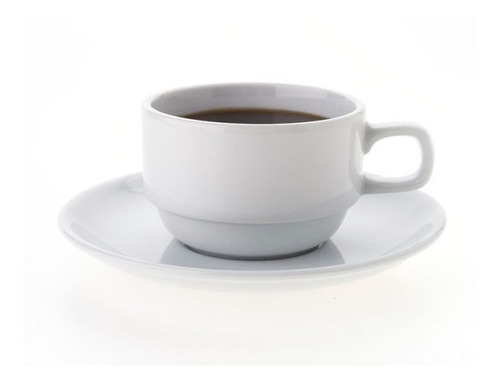 Set De 12 Taza Te 200 Cc Con Platillo Apilable. Linea Tower