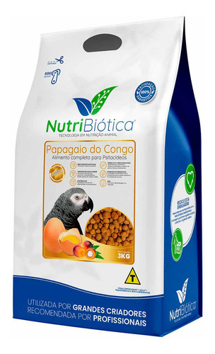Ração Criador Papagaio Congo Reprodução Super Premium 3kg