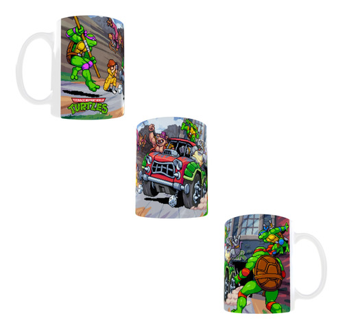 Taza Teenage Mutant Ninja Turtles  Sublimada Con Caja