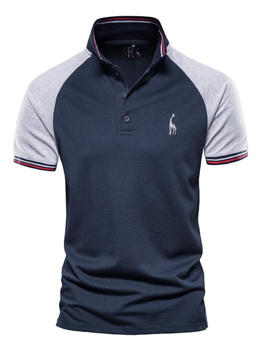 Camiseta Tipo Polo De Golf Con Manga Raglán Para Hombre, Cas