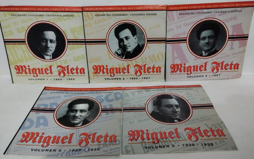 Miguel Fleta  Grabaciones Completas Vol 1,2,3,4,5  5 Cd´s