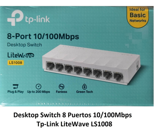 Switch 8 Puertos Tplink 10/100 Mbps Tl-sf1008d