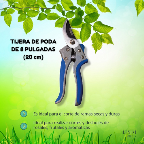Imagen 6 de 10 de Kit Jardin Podon Yunke Extensible 80cm + Tijera Bypass 8