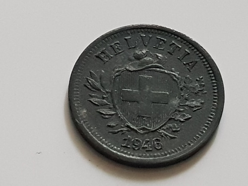 Moneda 1946 Suiza 1 Cent Franco Helvetia Coleccion