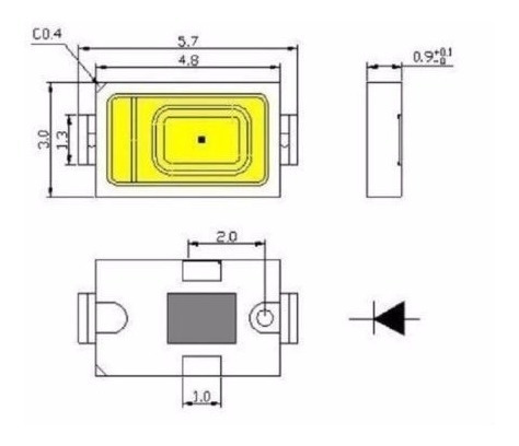 Imagen 2 de 4 de Led 5730 1/2w 0,5w Blanco Frio X 10 Unidades Oferta